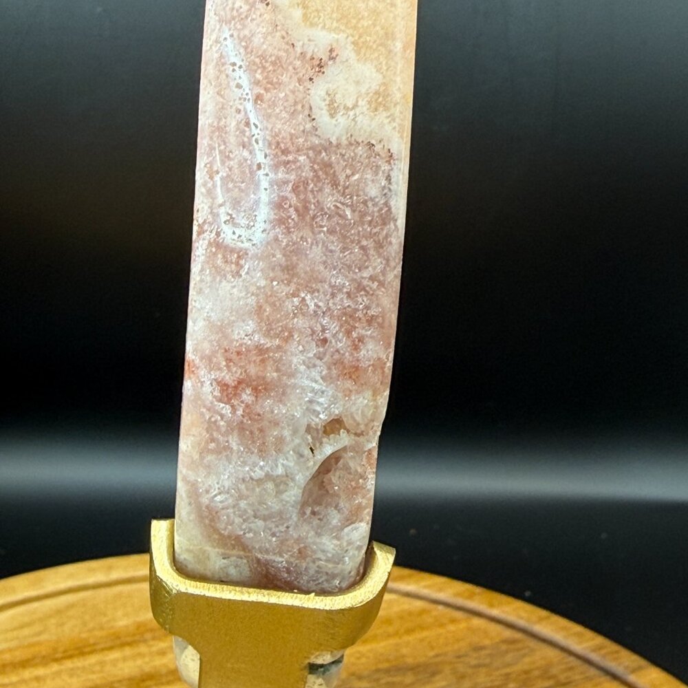 Pink Amethyst Green Jasper Agate Moon Face Profile Carving Druzy Crystal Natural - Picture 9 of 9
